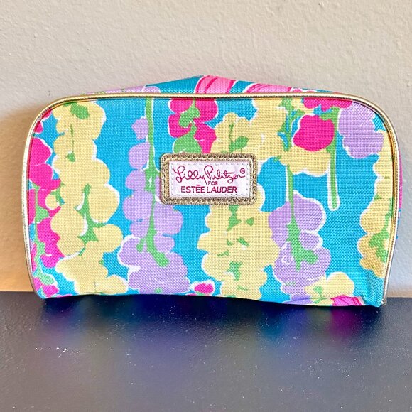 Lilly Pulitzer Other - Lilly Pulitzer for Estee Lauder Makeup Bag Floral Cosmetic Pink Collab Cosmetics